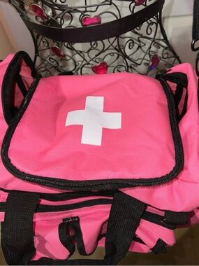 Hot Pink First Aid Cross Organizer Bag